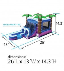 Combo20dimensions 1714362805 Tropical Water Slide Bounce House Combo